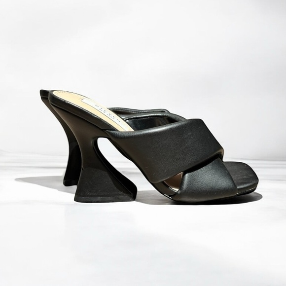 🌻NEW Steven New York Black Puffy Baga Heel Sandal Size 5.5 (by Steve Madden) - Picture 4 of 9